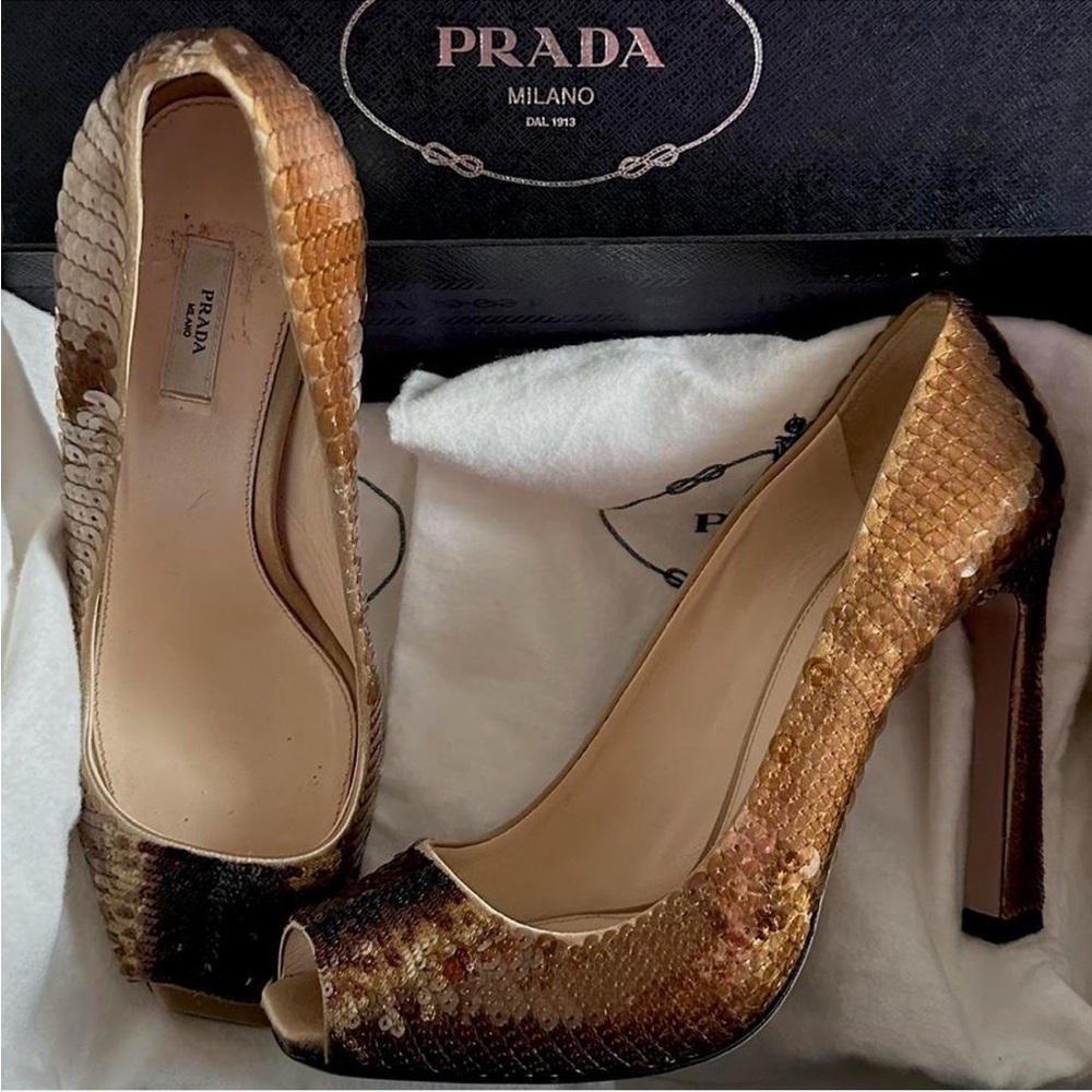 Glamorous Sequin Prada Pumps
